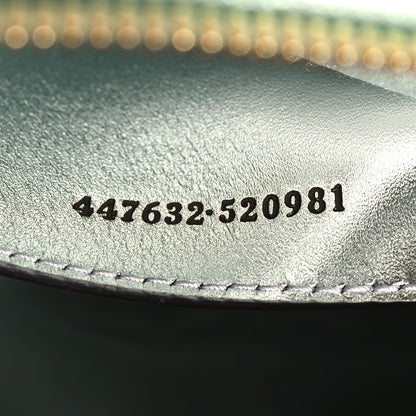 Gucci Iridescent Nappa Chevron Matelasse Small GG Marmont Chain Shoulder Bag Iridescent Salvy Green 7 of 7