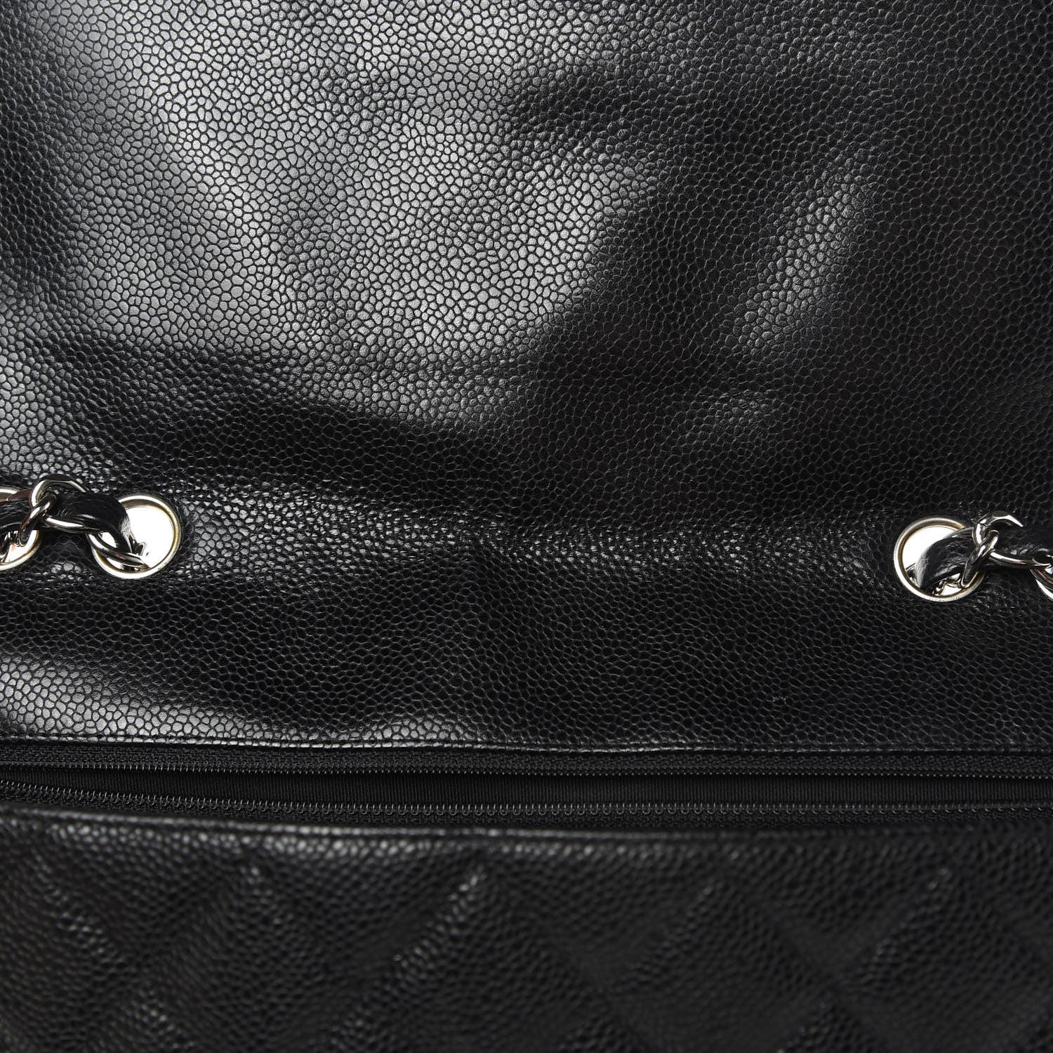 Chanel Caviar Quilted Jumbo Single Flap Black 12 of 15
