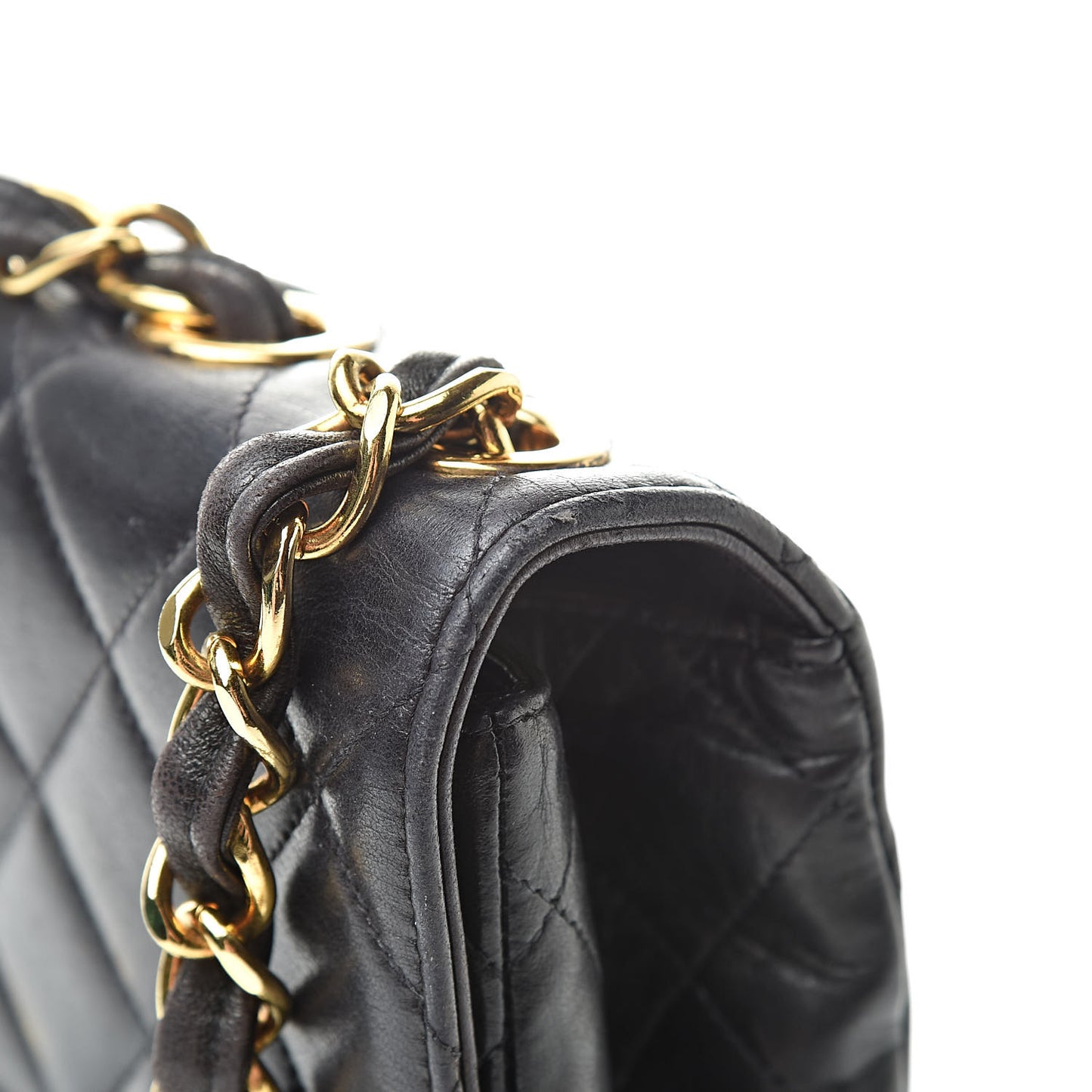 Lambskin Quilted XL Jumbo Single Flap Black
