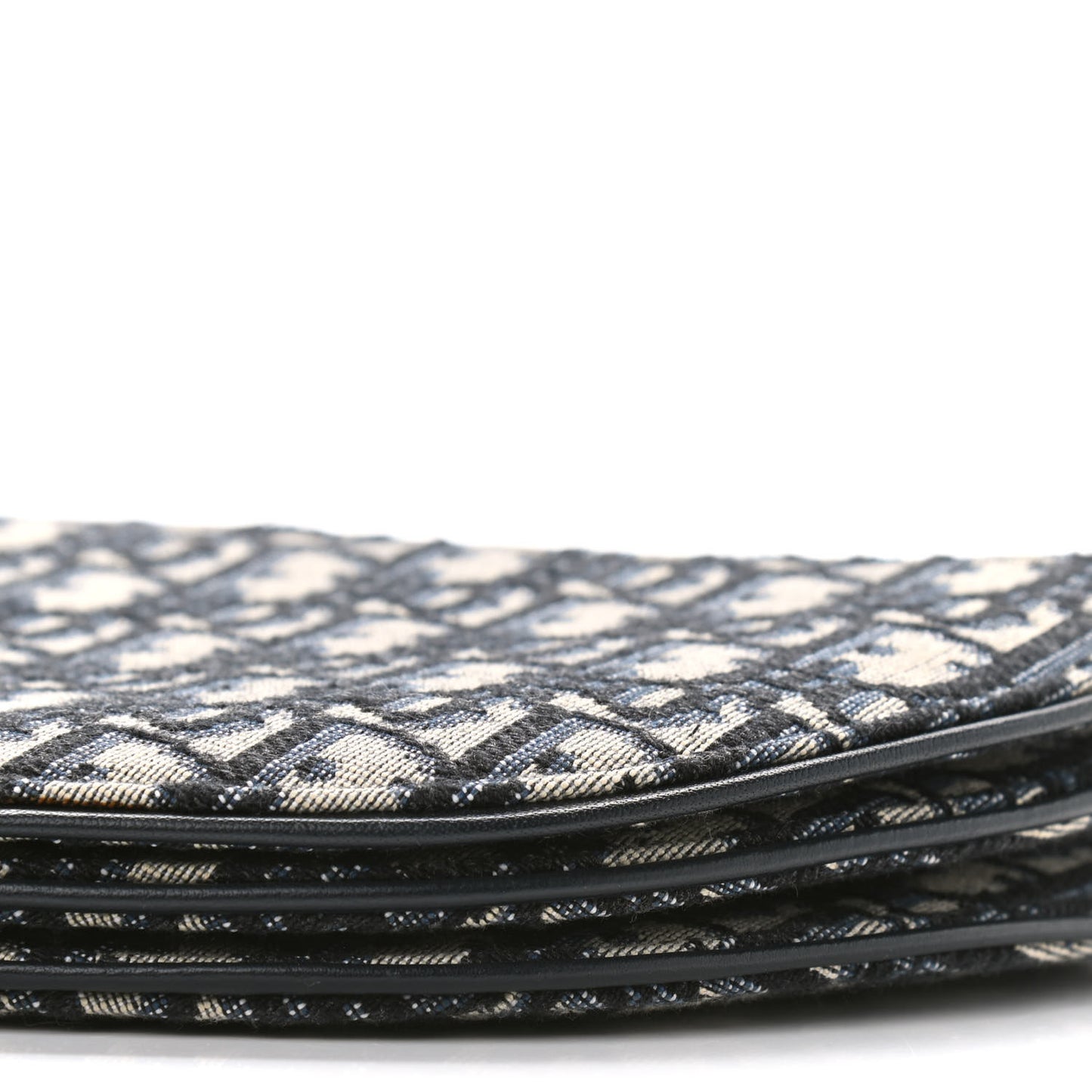 Oblique Saddle Pouch With Strap Navy Blue