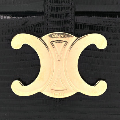 Celine Lizard Round Box Triomphe Black 7 of 9