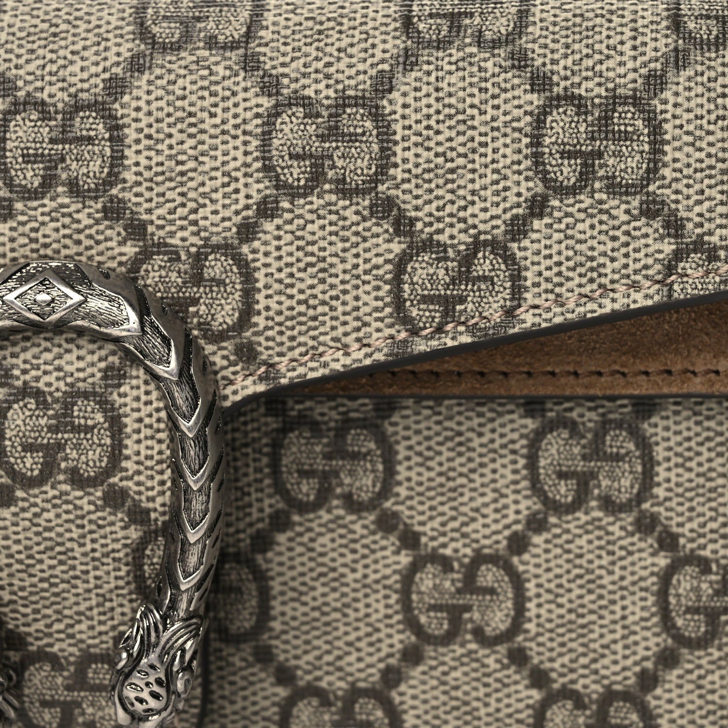 Gucci GG Supreme Monogram Super Mini Dionysus Shoulder Bag Taupe 6 of 9