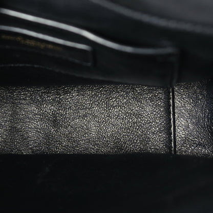 Saint Laurent Lambskin Matelasse Chevron Monogram Small Sulpice Bag Black 4 of 8