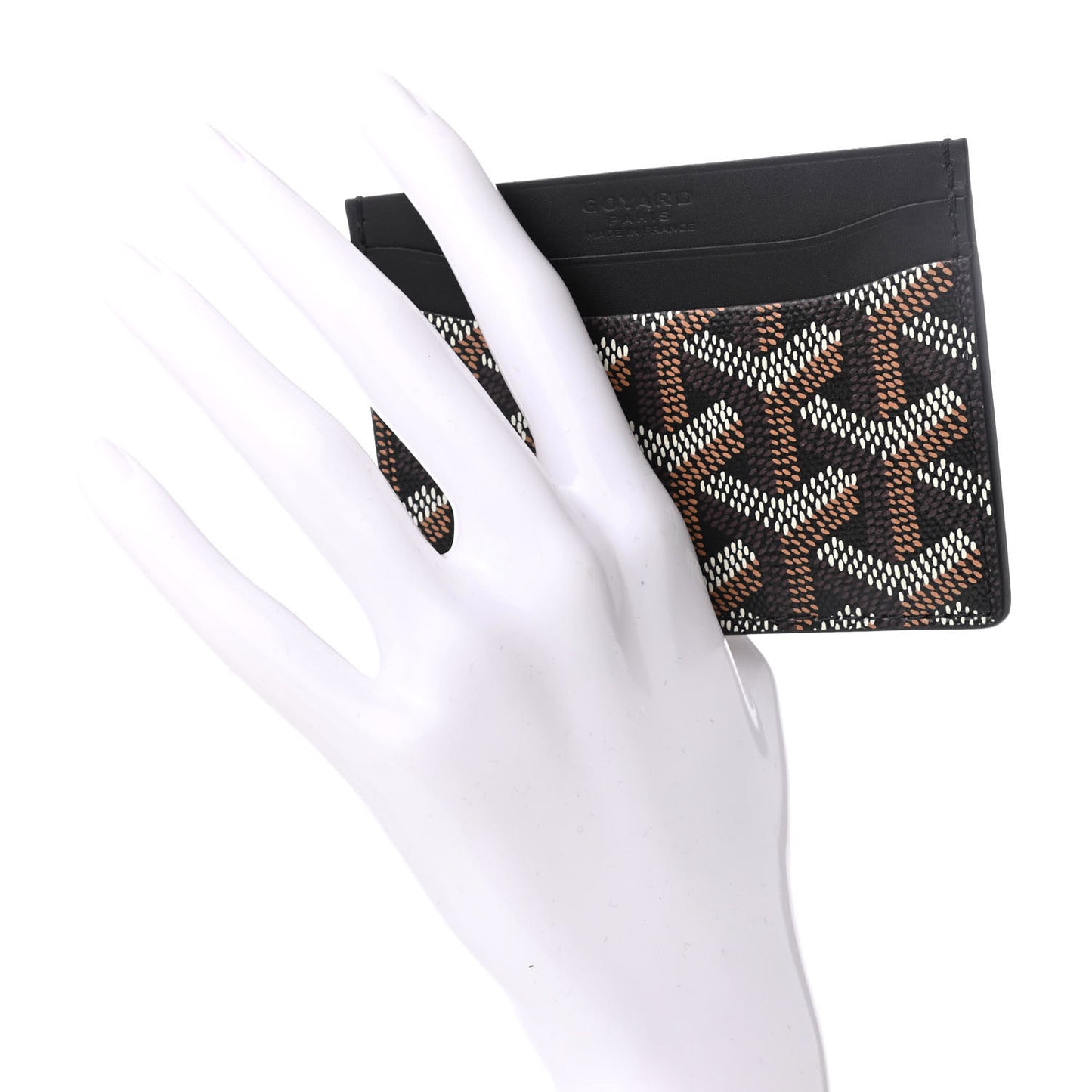 Goyardine Saint Sulpice Card Holder Black