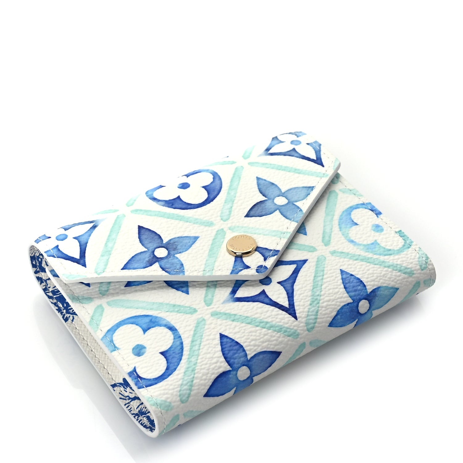 Louis Vuitton Monogram Tiles By The Pool Victorine Wallet Lagoon Blue 3 of 7