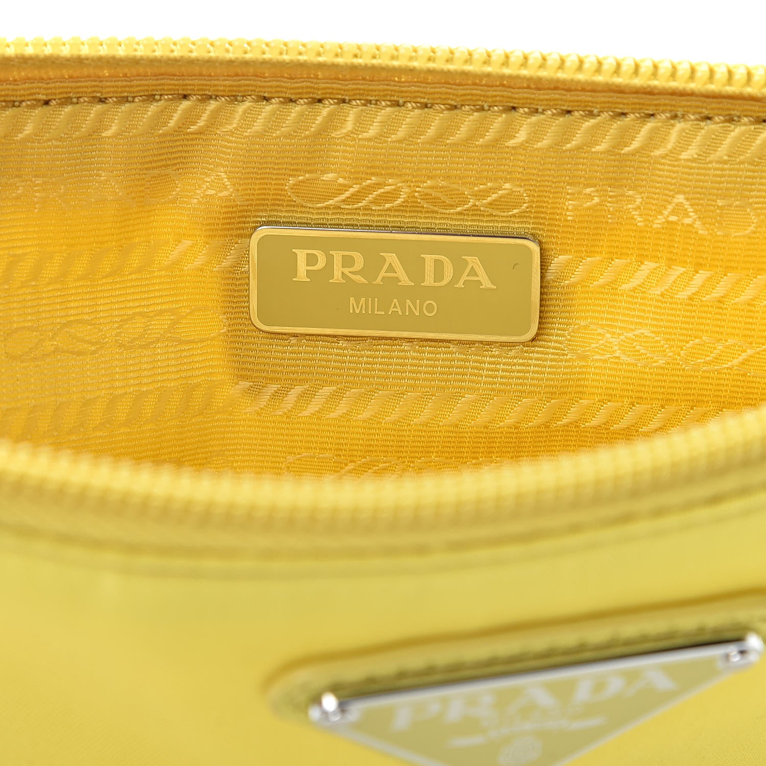 Prada Tessuto Nylon Saffiano Wristlet Girasole 6 of 7