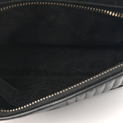 Fendi Shiny Nappa Trapuntata Chain Small DotCom Click Chain Satchel Black 6 of 7