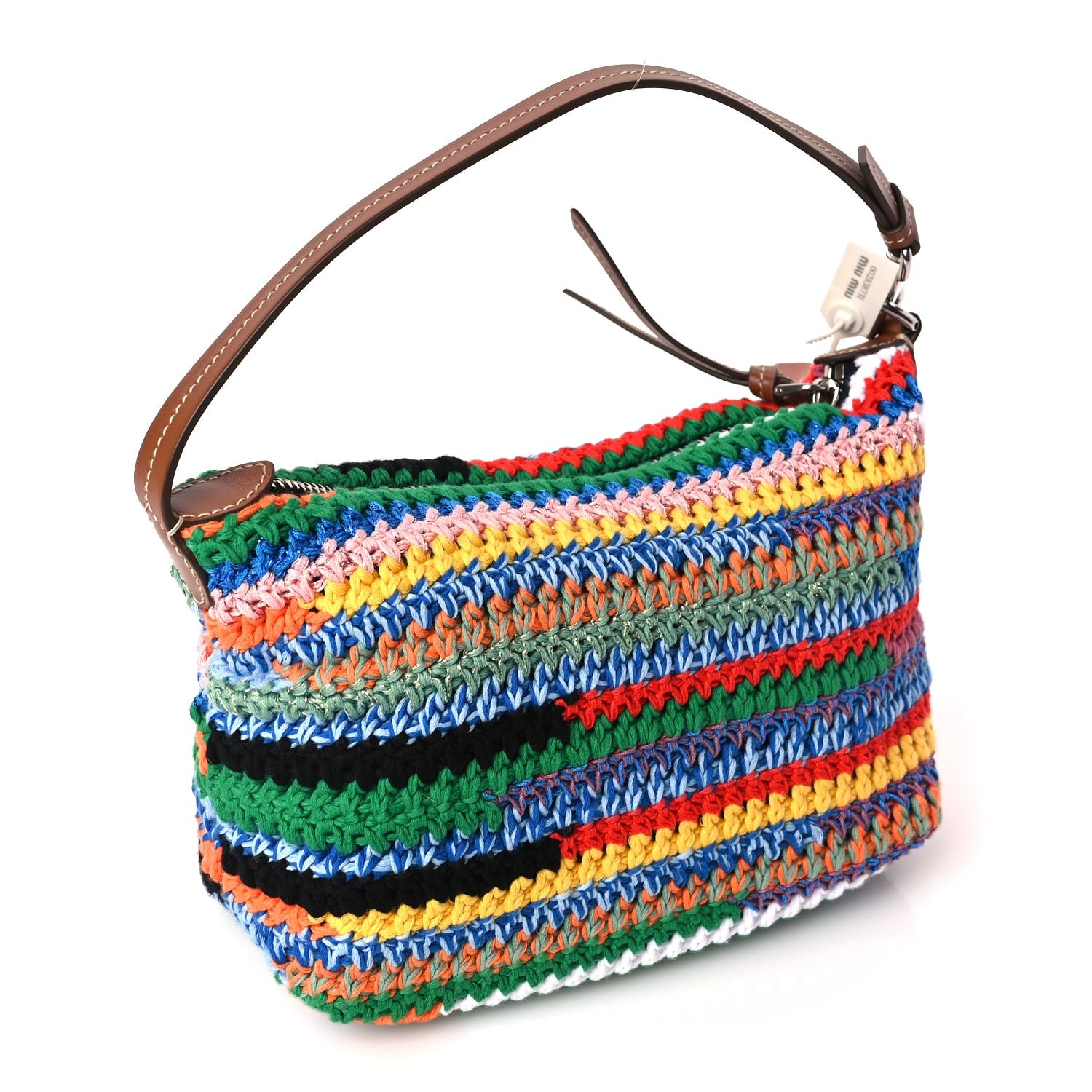 Miu Miu Fabric Crochet Pouch Multicolor 2 of 8