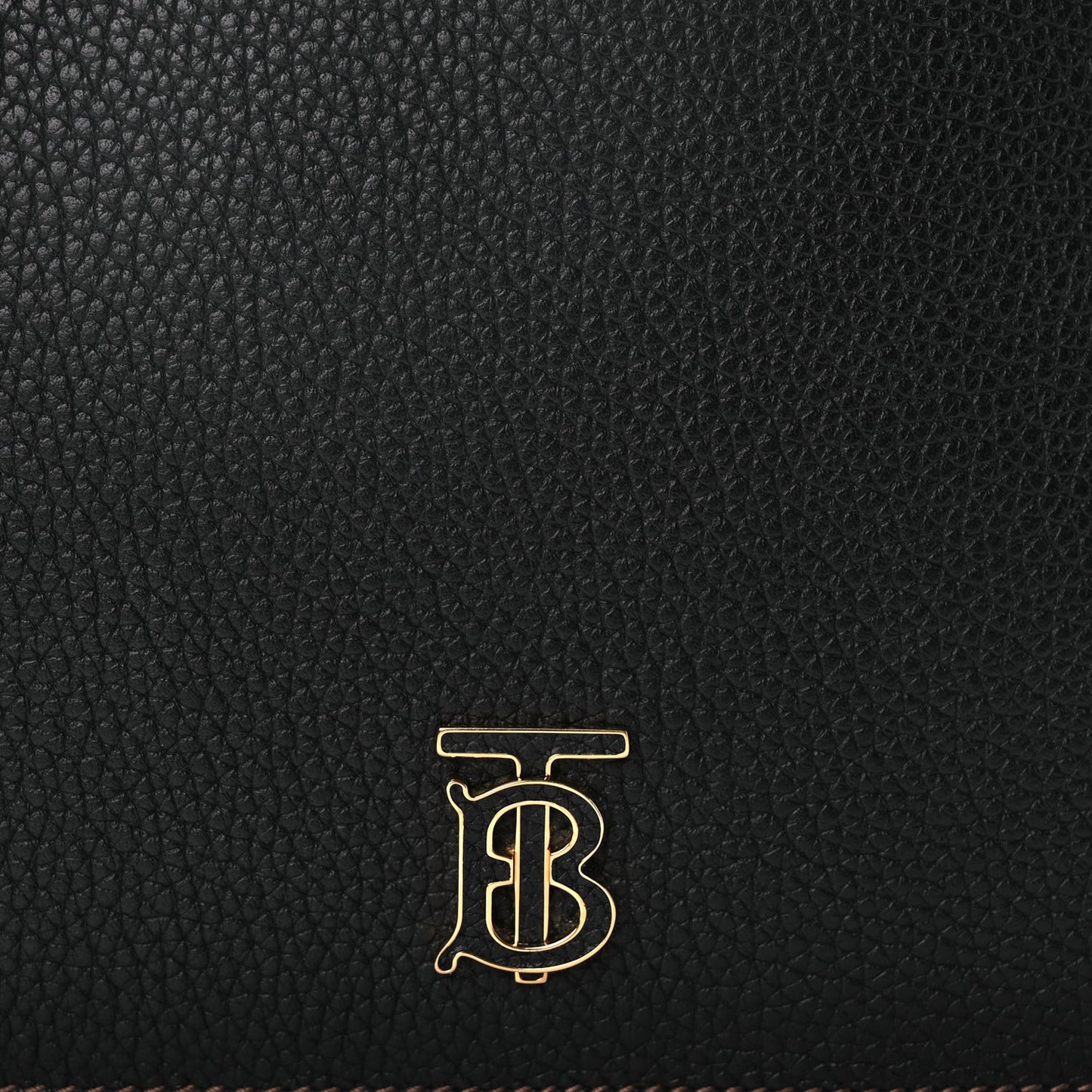 Grained Calfskin Mini TB Shoulder Pouch Black