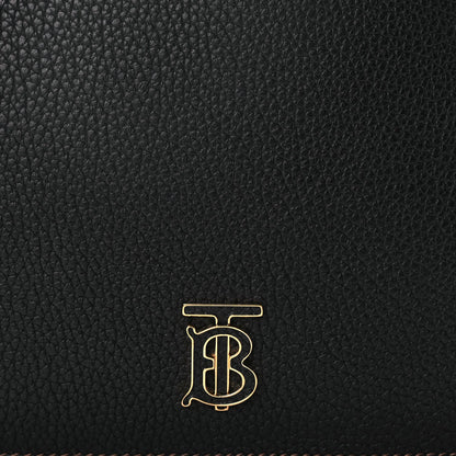 Burberry Grained Calfskin Mini TB Shoulder Pouch Black 6 of 8