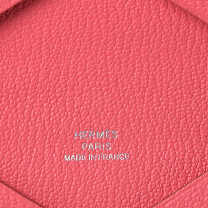 Hermes Chevre Mysore Calvi Card Case Rose Lipstick 6 of 8