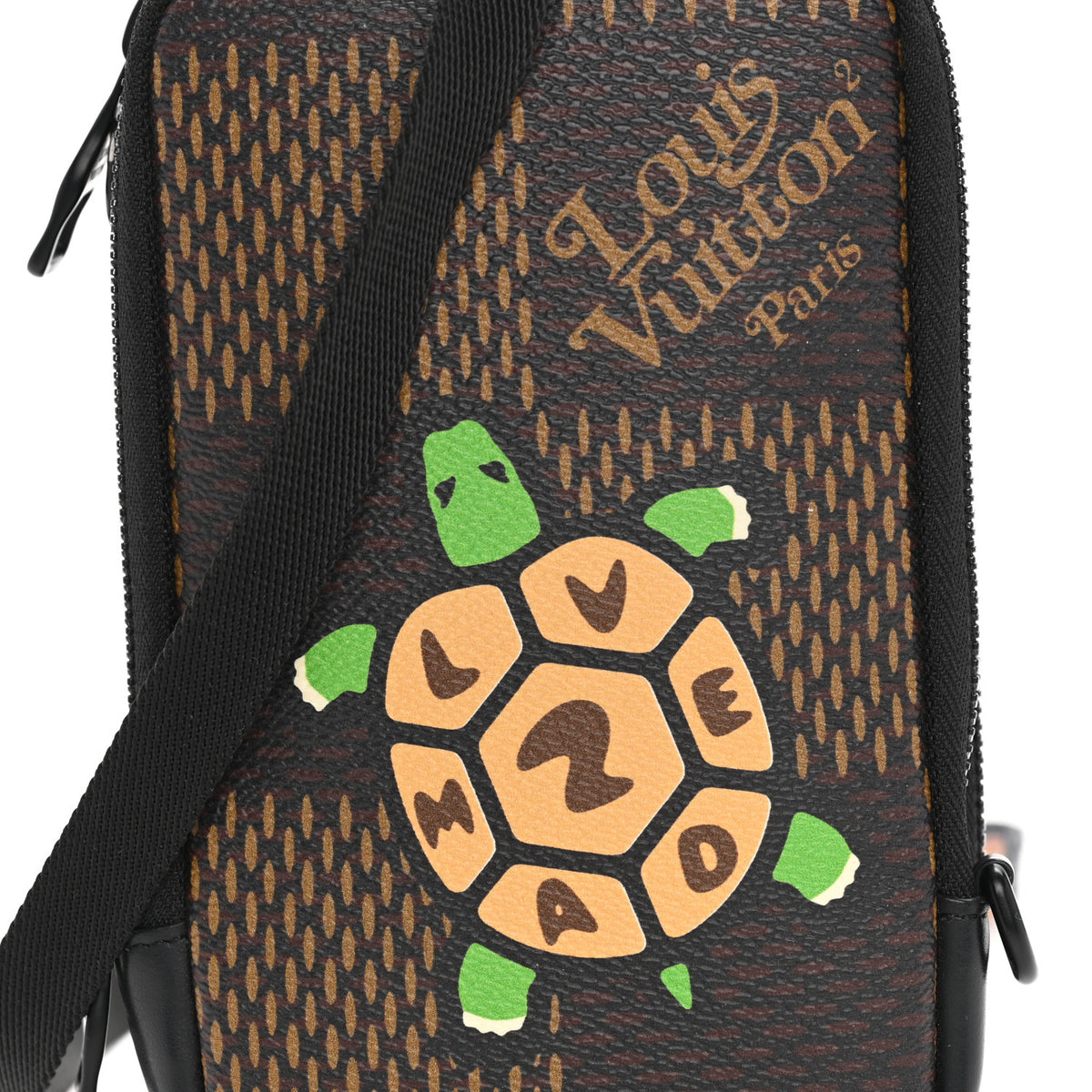 Louis Vuitton X NIGO Giant Damier Ebene Tortoise Double Phone Pouch 6 of 8
