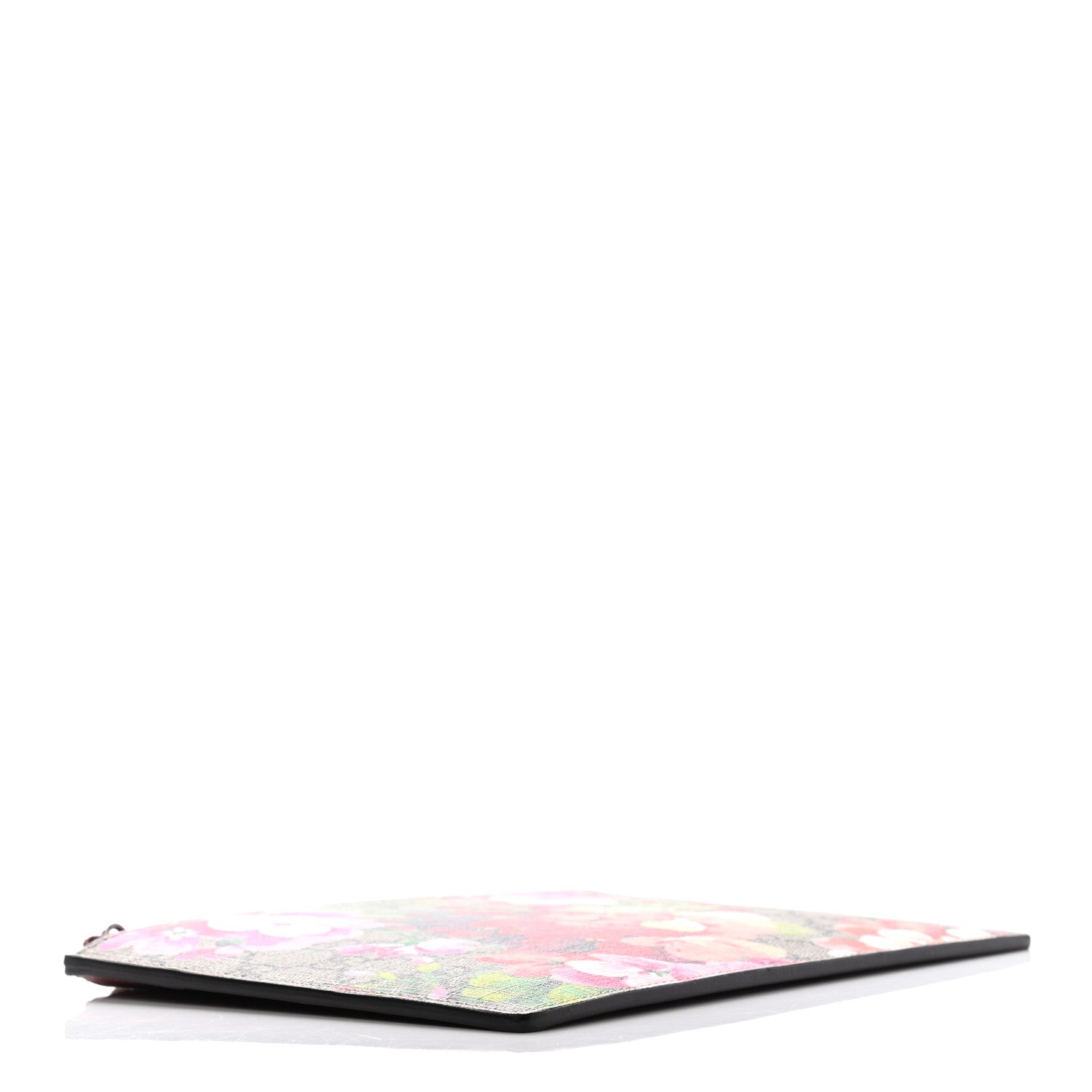 Gucci GG Supreme Monogram Blooms Small Zip Pouch Beige Multicolor Dry Rose 4 of 5
