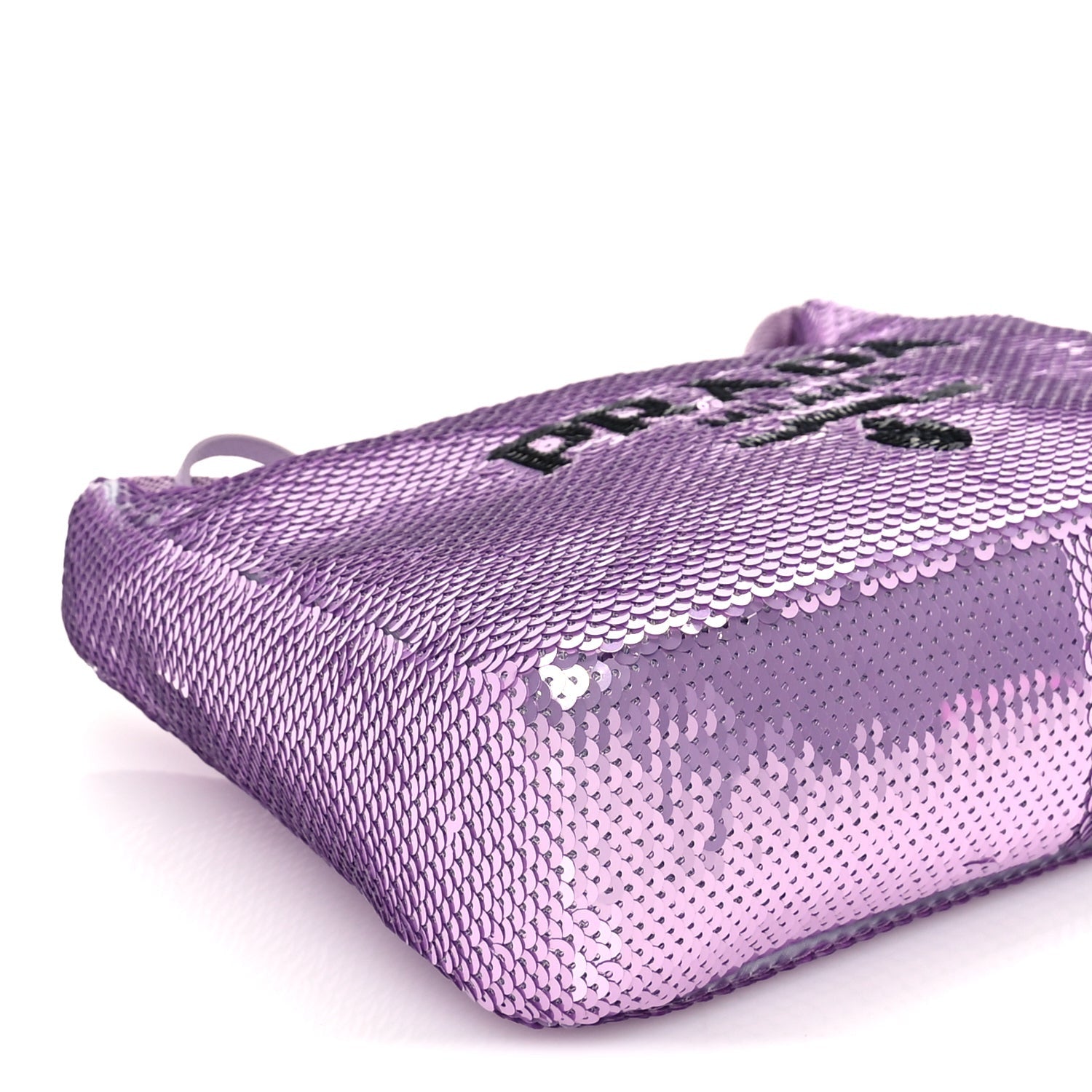 Prada Paillettes Sequin Mini Re-Edition 2000 Bag Lilium Black 7 of 8