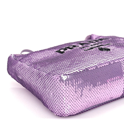 Prada Paillettes Sequin Mini Re-Edition 2000 Bag Lilium Black 7 of 8