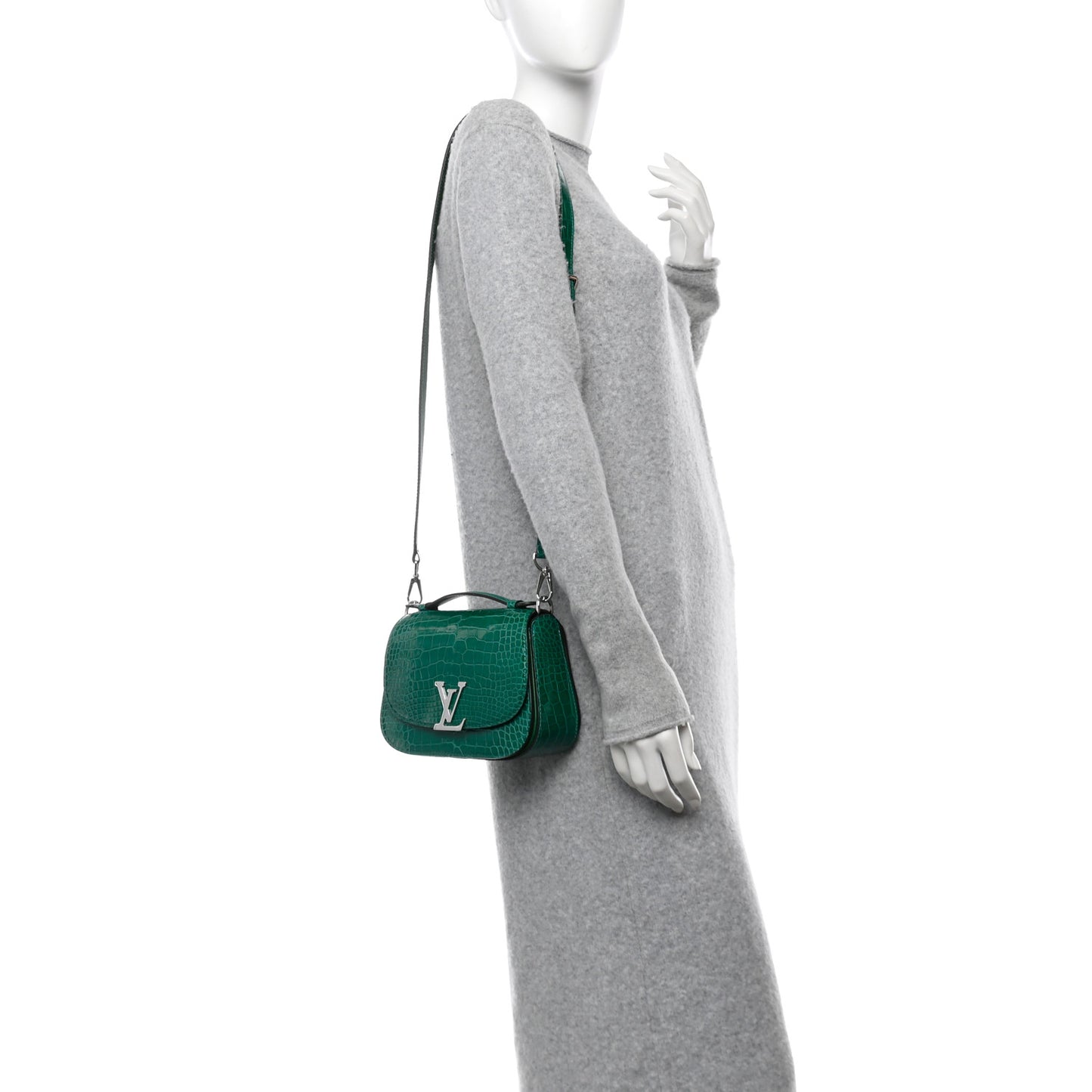 Shiny Alligator Vivienne NM Green