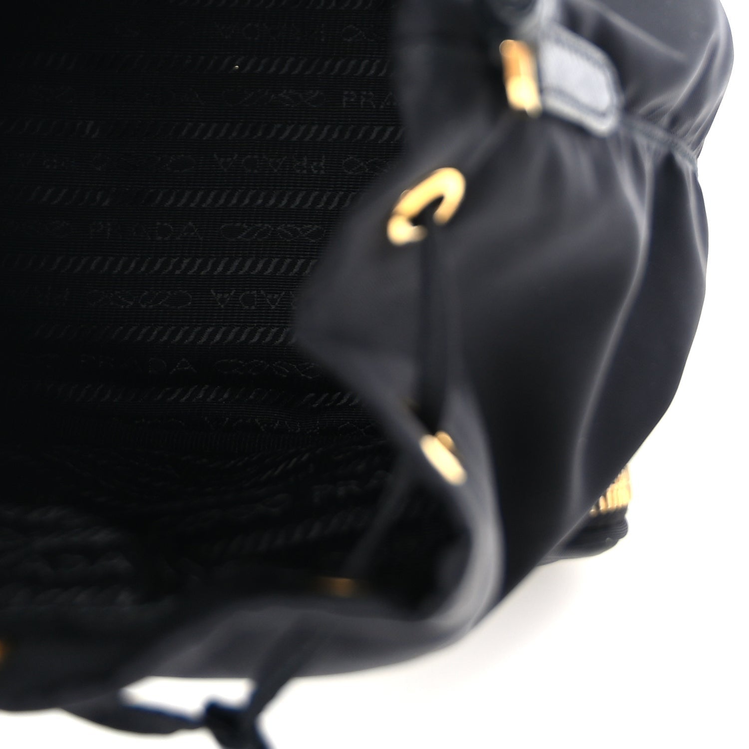 Prada Nylon Vela Saffiano Mini Bucket Crossbody Bag  Black 4 of 8