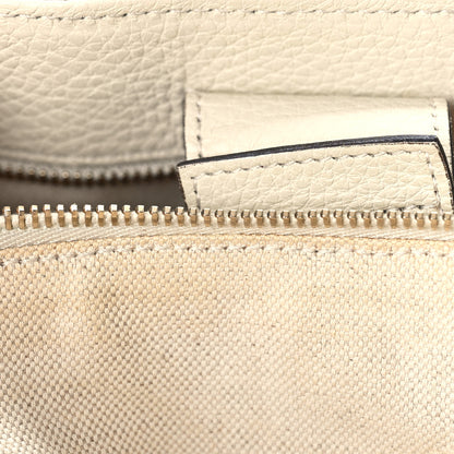 Gucci Pebbled Calfskin Medium Bamboo Shopper Tote Off White 13 of 13