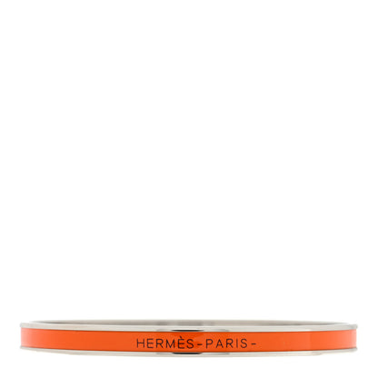 Hermes Enamel Extra Narrow Uni Bracelet 70 Orange Fruits 1 of 5