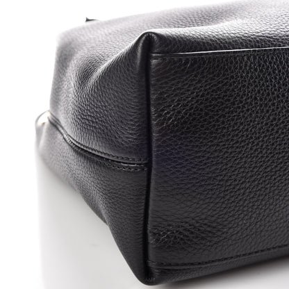 Gucci Pebbled Calfskin Medium Soho Chain Shoulder Bag Black 5 of 9