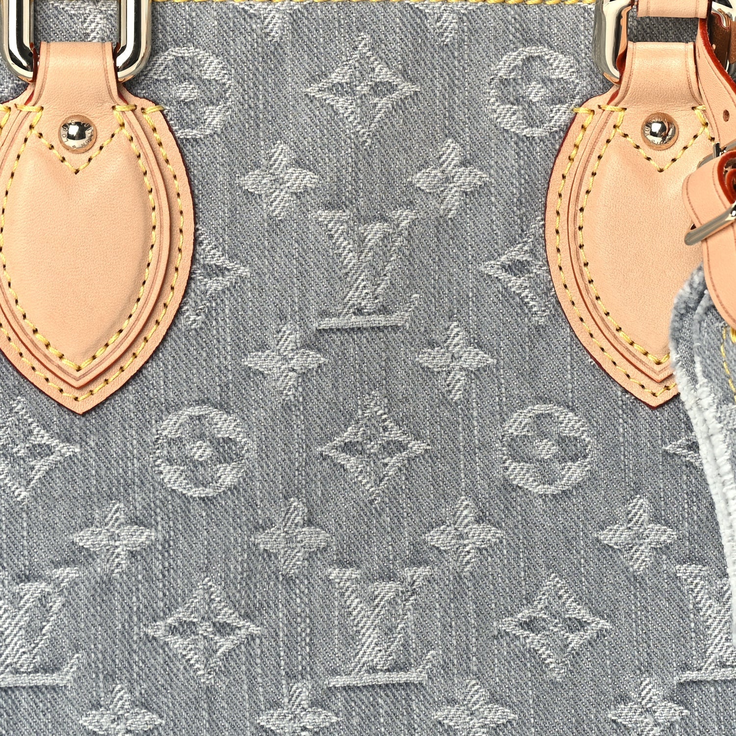 Louis Vuitton Monogram Denim Onthego MM Washed Gray 6 of 8