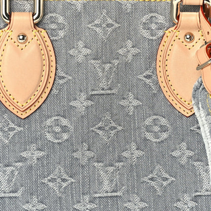 Louis Vuitton Monogram Denim Onthego MM Washed Gray 6 of 8
