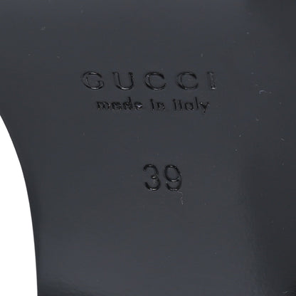 Gucci Monogram Nappa Chalotte Horsebit Ankle Strap 75mm Platform Sandals 39  Beige Ebony 7 of 7