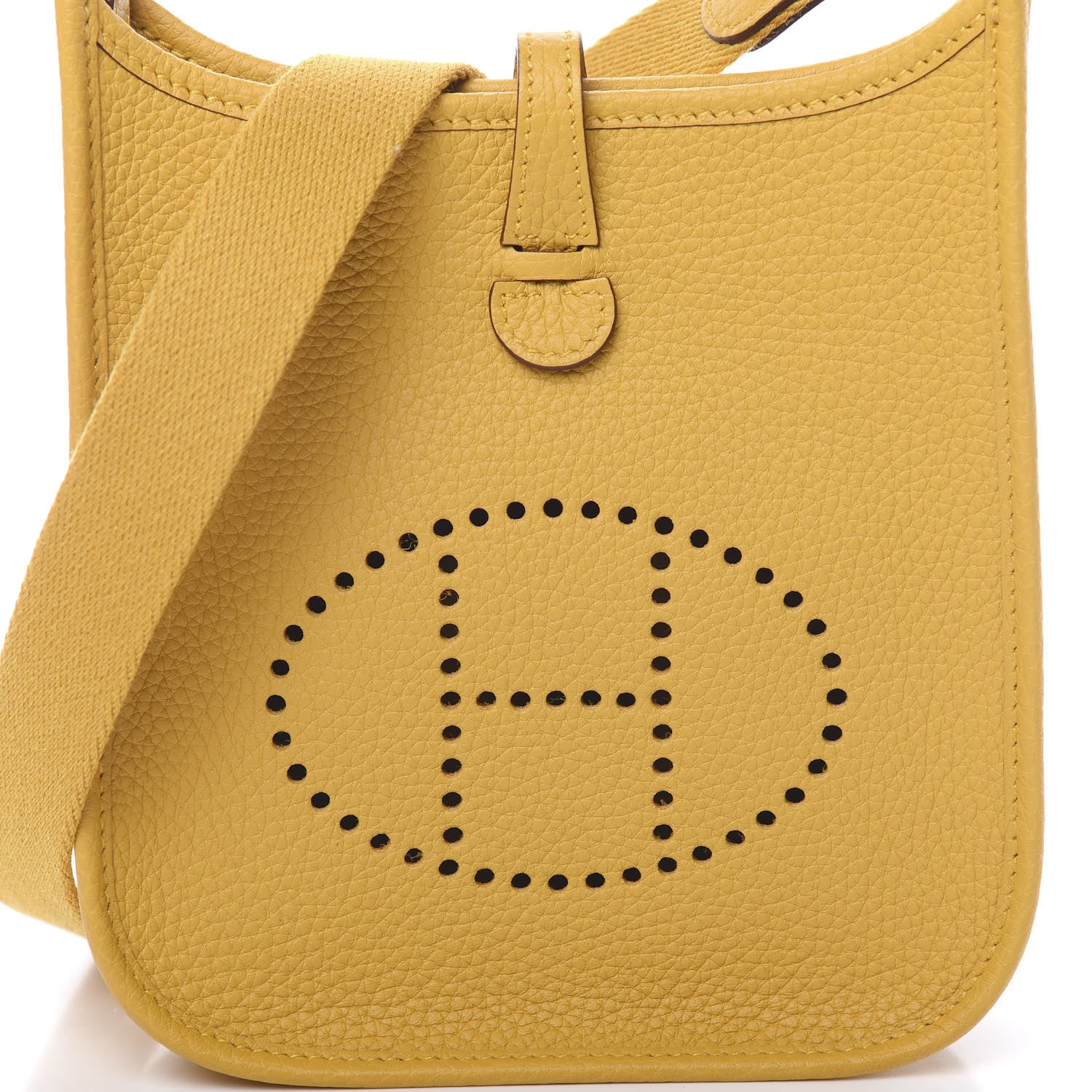 Hermes Taurillon Clemence Evelyne TPM Jaune Ambre 9 of 10