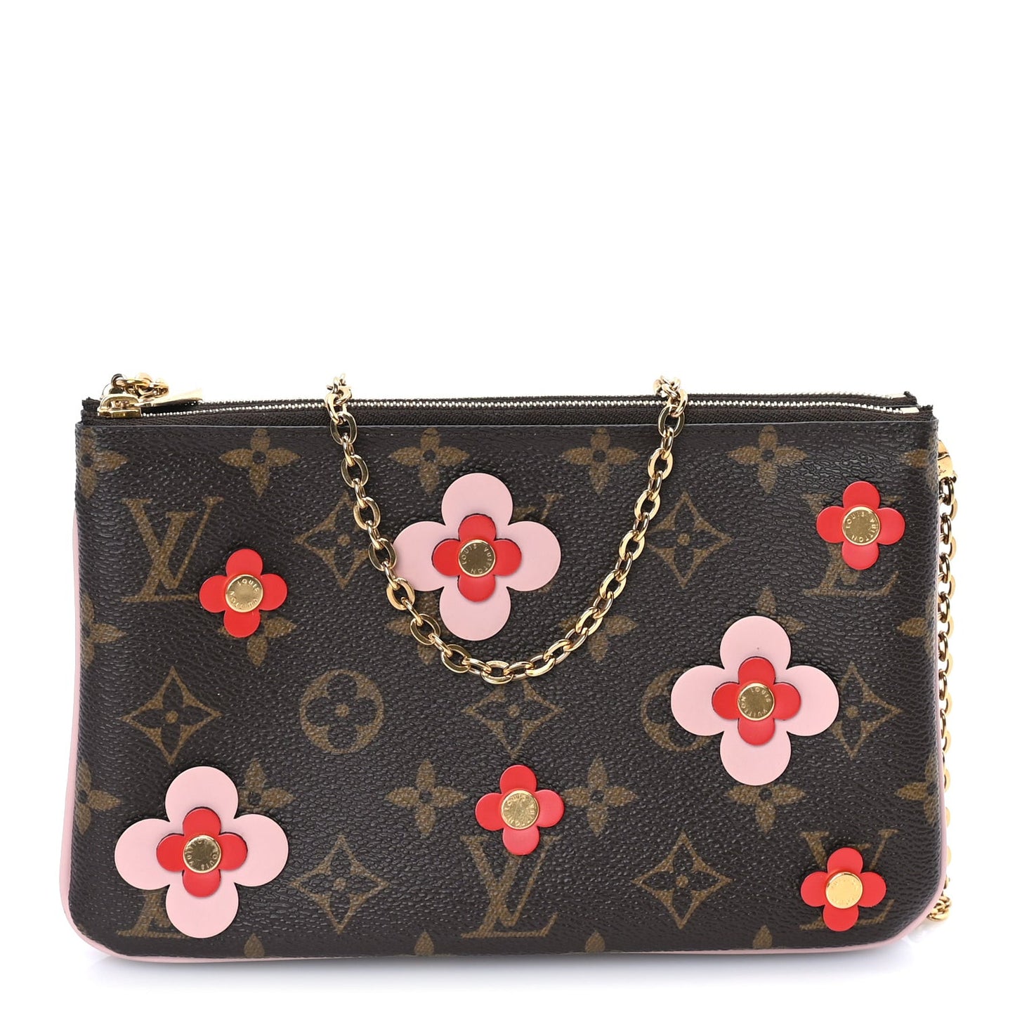 Monogram Blooming Flowers Double Zip Pochette