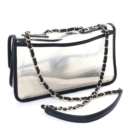 Chanel Lambskin PVC Medium Sand By The Sea Flap  Black 2 of 7