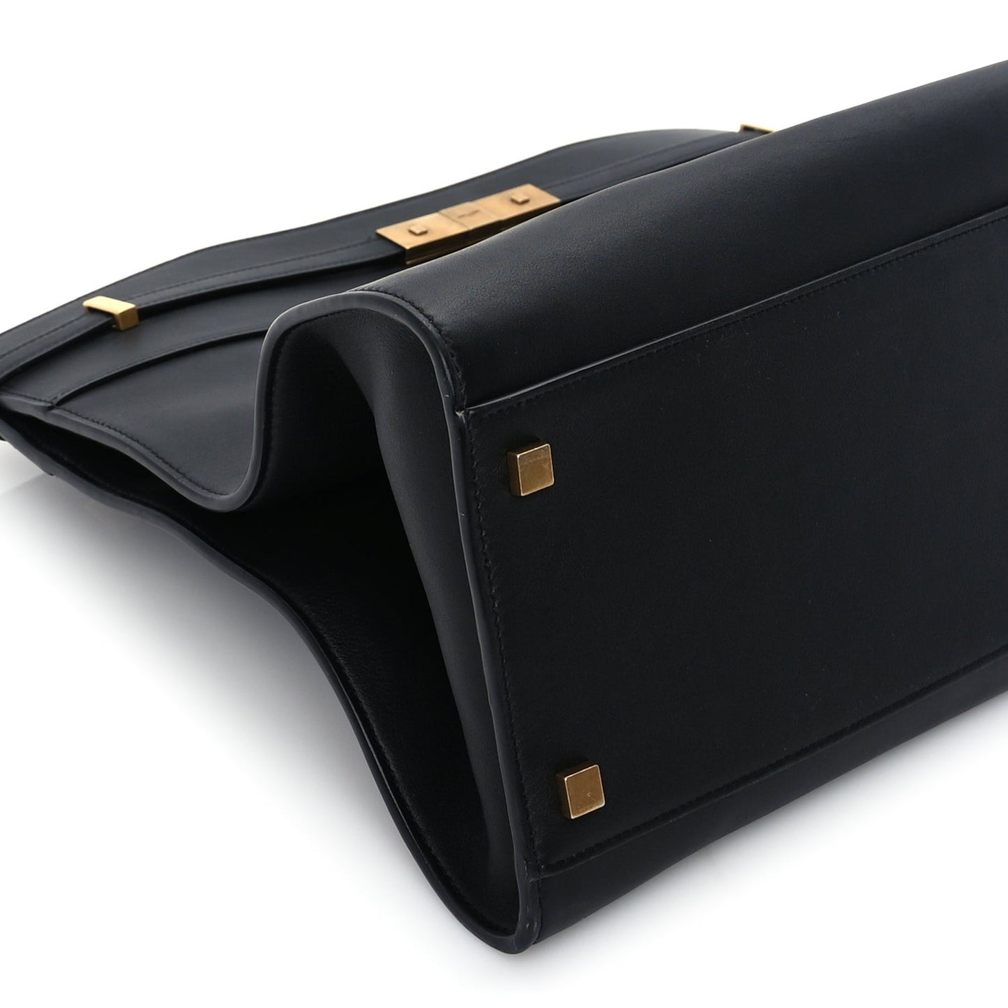 Calfskin Medium Manhattan Shopper Tote  Black