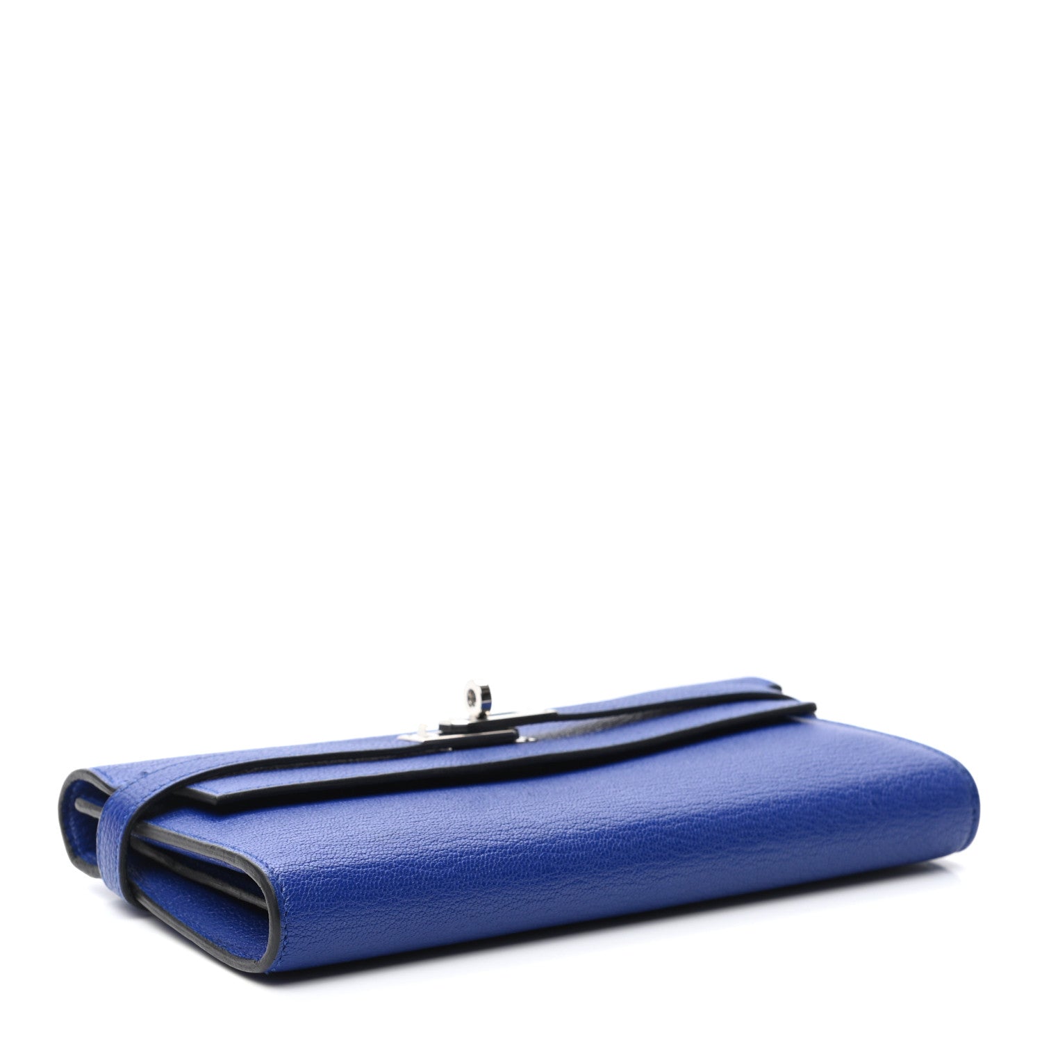 Hermes Chevre Mysore Kelly Longue Wallet Bleu Electrique 4 of 8