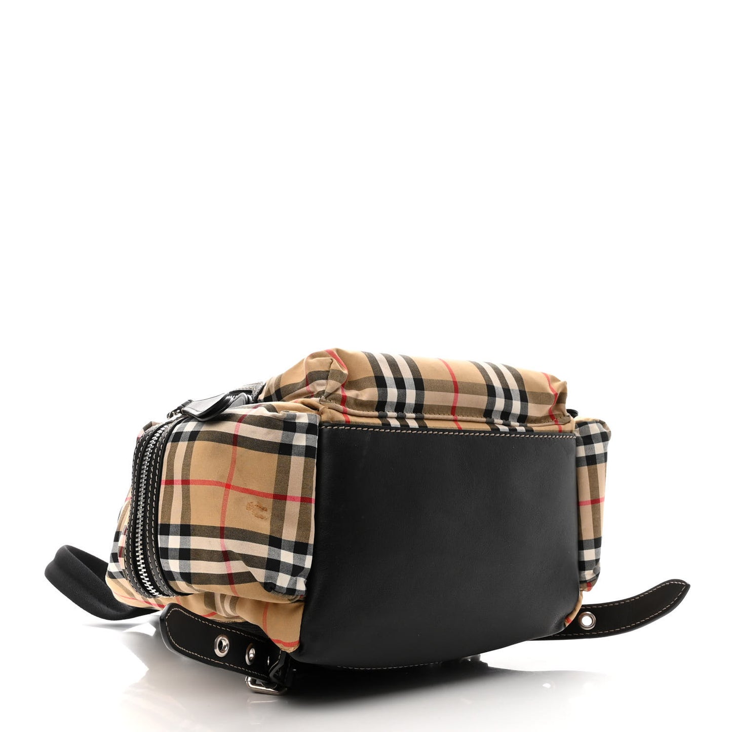 Nylon Vintage Check Medium Rucksack Backpack Antique Yellow