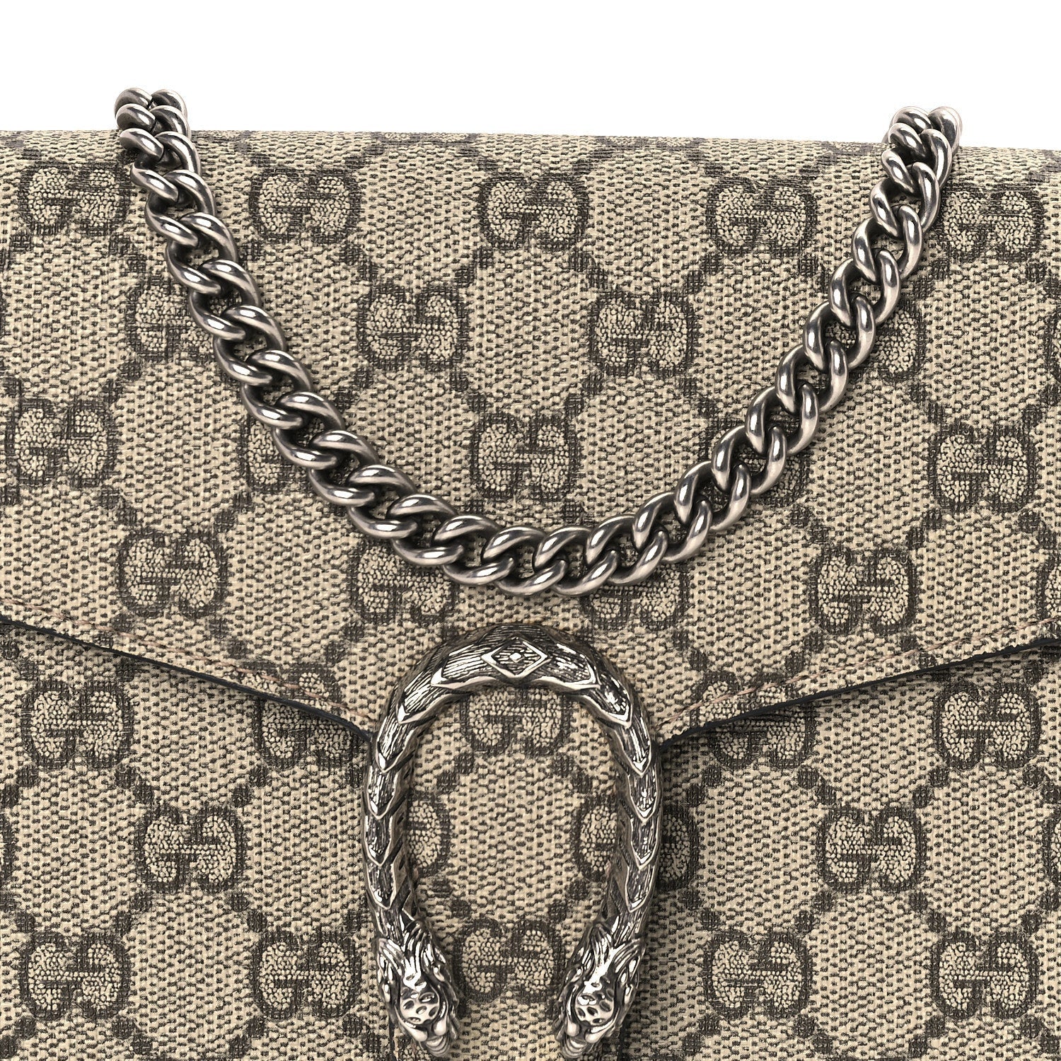 Gucci GG Supreme Monogram Mini Dionysus Chain Wallet Beige Taupe 6 of 8