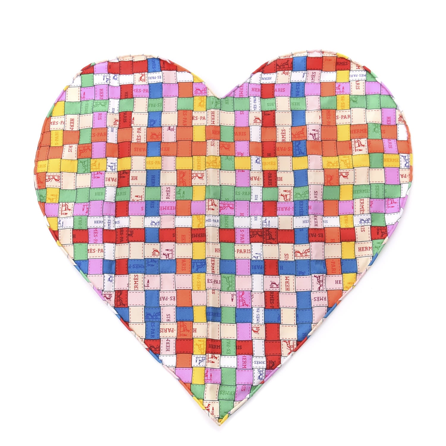 Hermes Silk Bolduc Au Carre Pocket Square Jaune Rose Multicolor 1 of 3