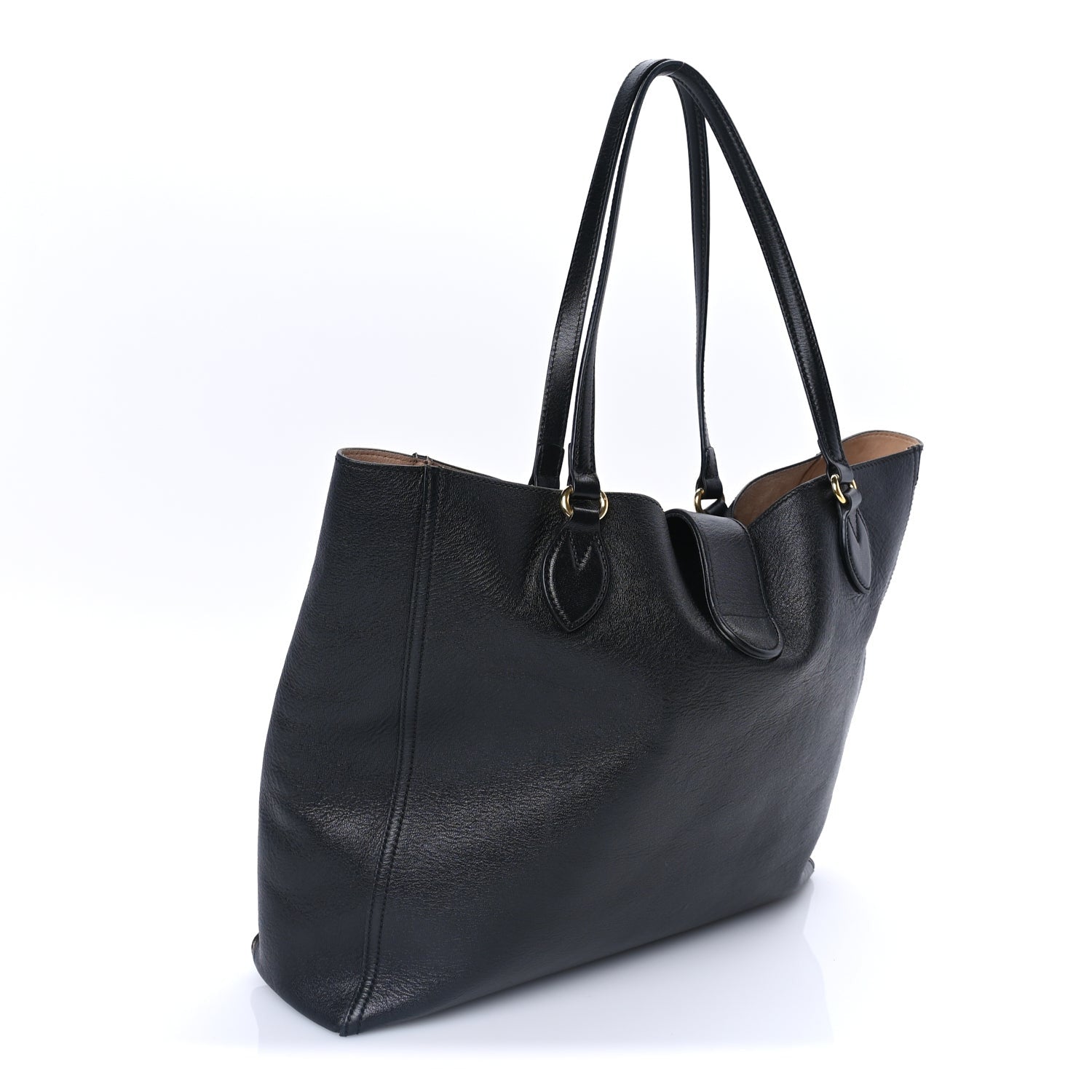 Gucci New Sakai Calfskin Lux Medium Dahlia Tote Black 2 of 7
