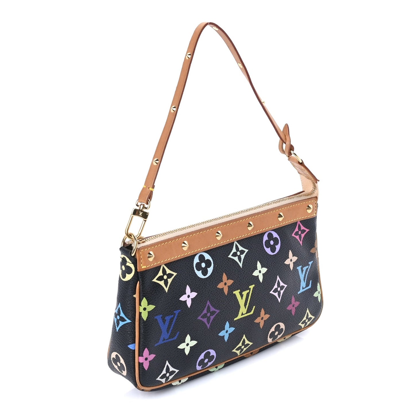 Monogram Multicolor Pochette Accessories  Black
