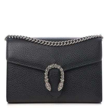 Gucci Calfskin Mini Dionysus Chain Wallet Black 1 of 8