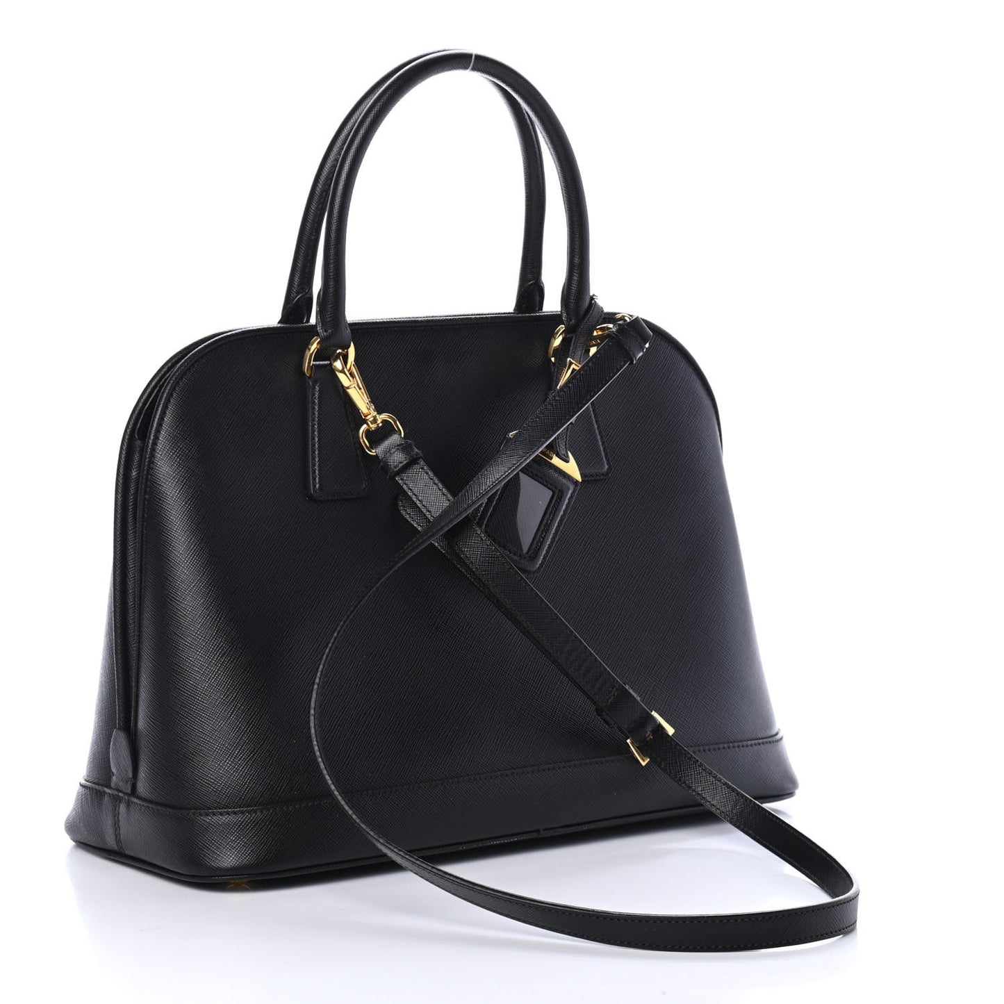 Saffiano Lux Medium Promenade Tote Black