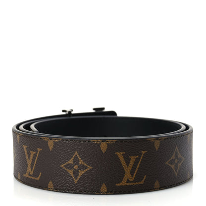 Louis Vuitton Calfskin Monogram 40mm LV Initiales Reversible Belt 90 36 Black 2 of 5