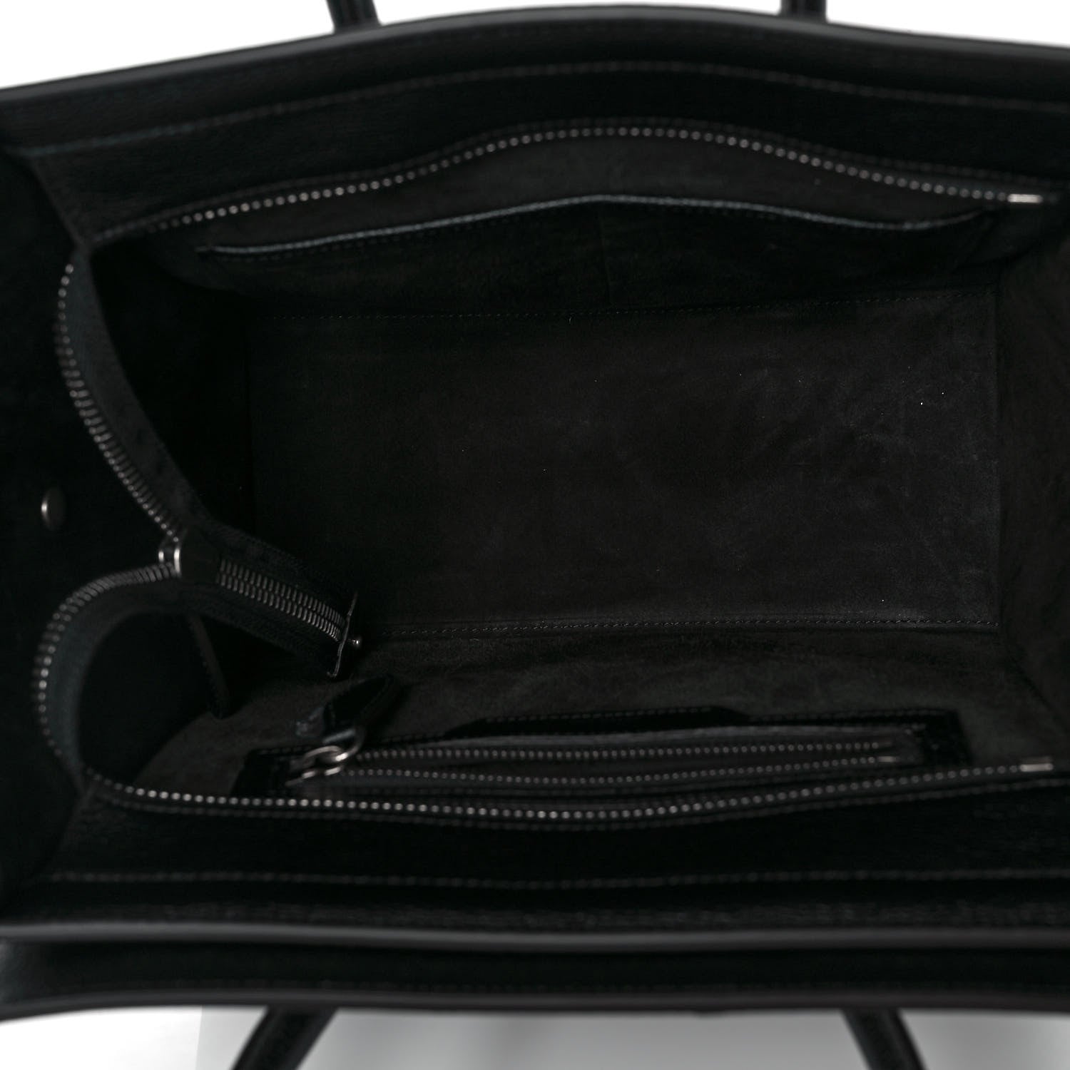 Celine Drummed Calfskin Micro Luggage Black 4 of 8