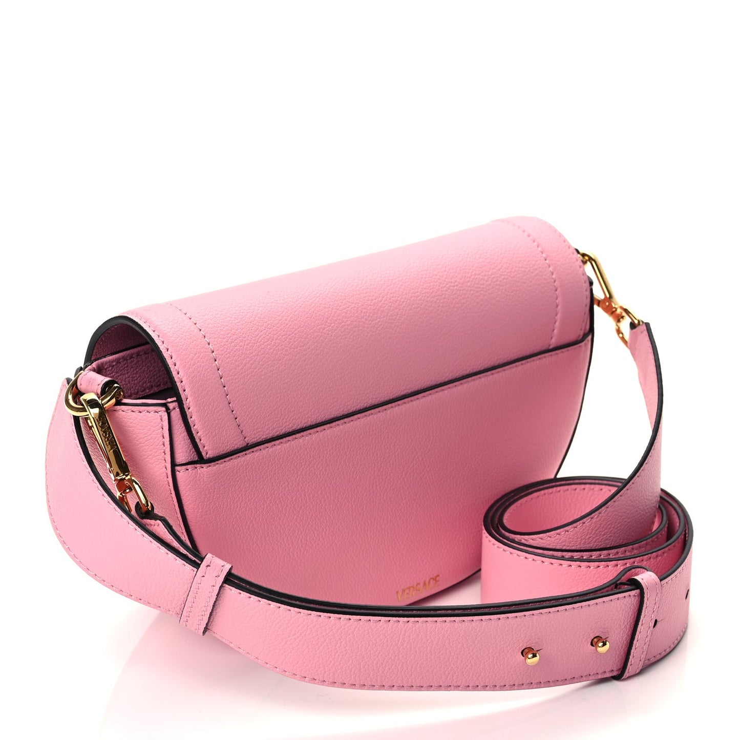 Grained Calfskin La Medusa Small Shoulder Bag Pink