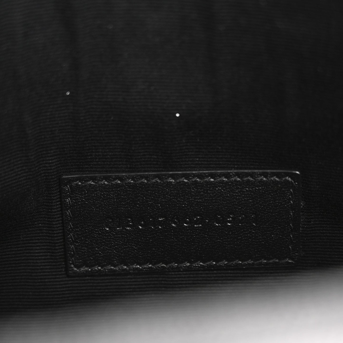 Grain De Poudre Matelasse Chevron Monogram Envelope Clutch Black