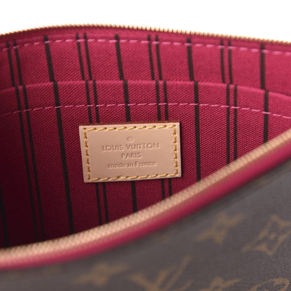 Louis Vuitton Monogram Neverfull MM GM Pochette Pivoine 8 of 10