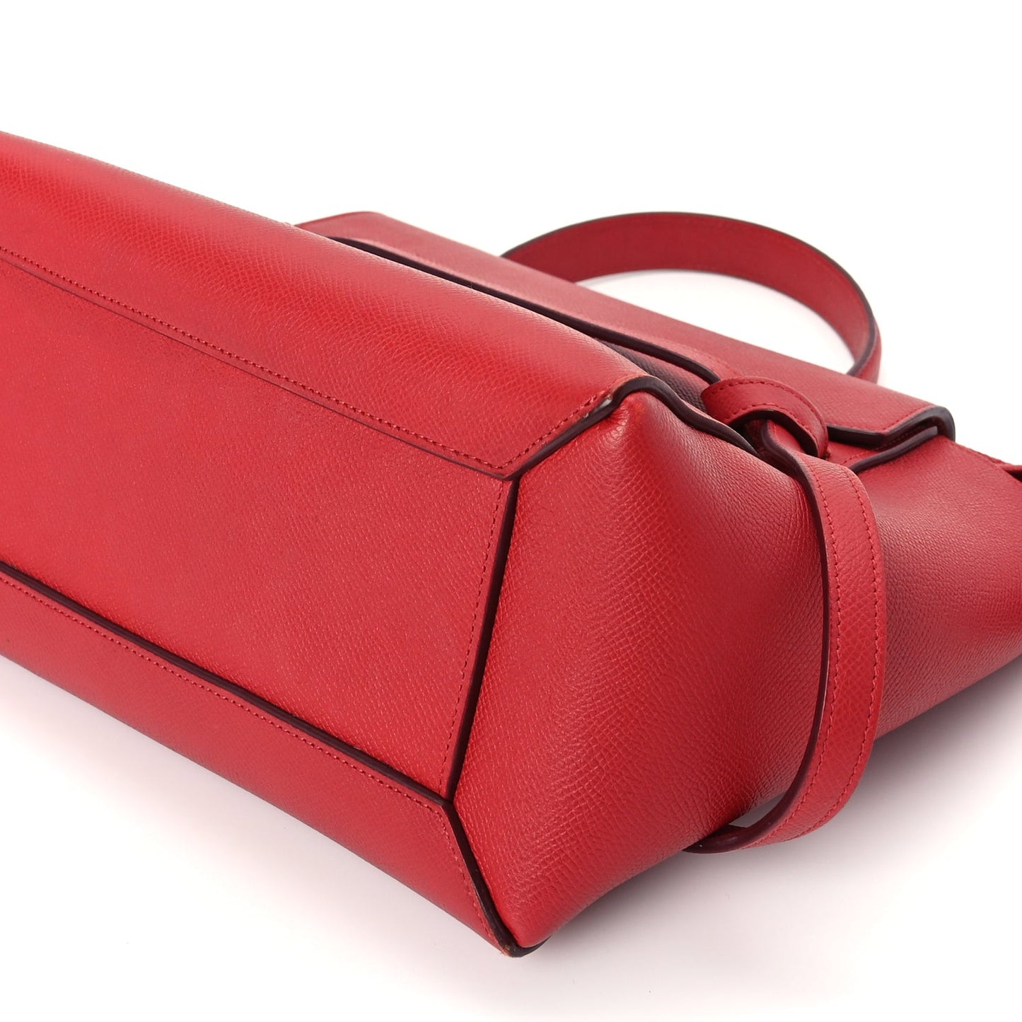 Grained Calfskin Micro Belt Bag Coquelicot
