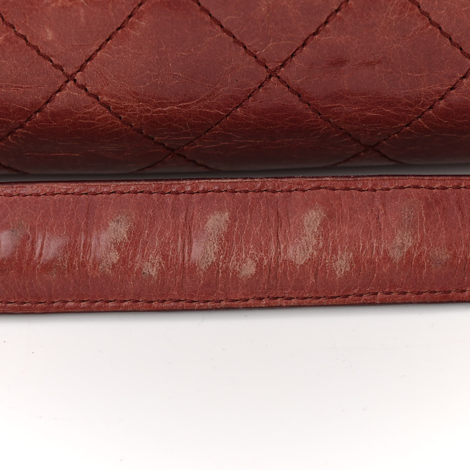 Chanel Glazed Calfskin Stingray Bindi CC Tote Red 15 of 16