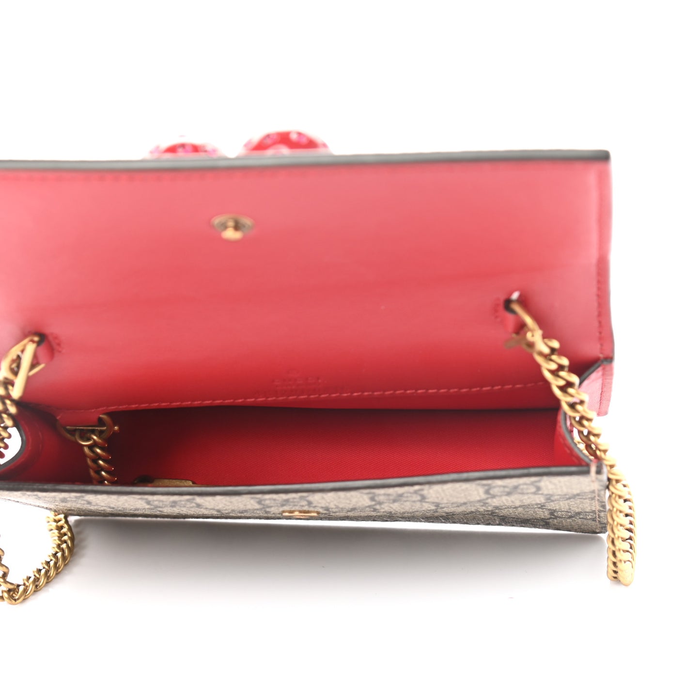 GG Supreme Monogram Mini Cherry Chain Bag