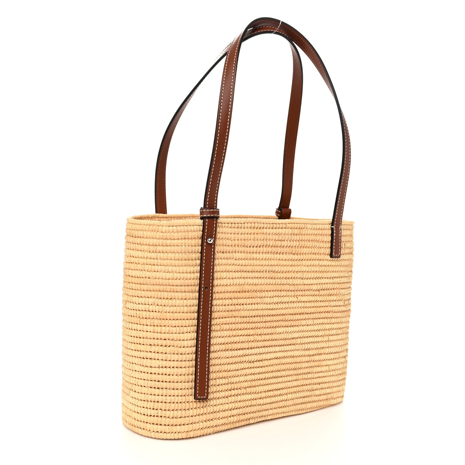 Loewe Raffia Small Square Basket Tote Bag Natural Tan 3 of 10