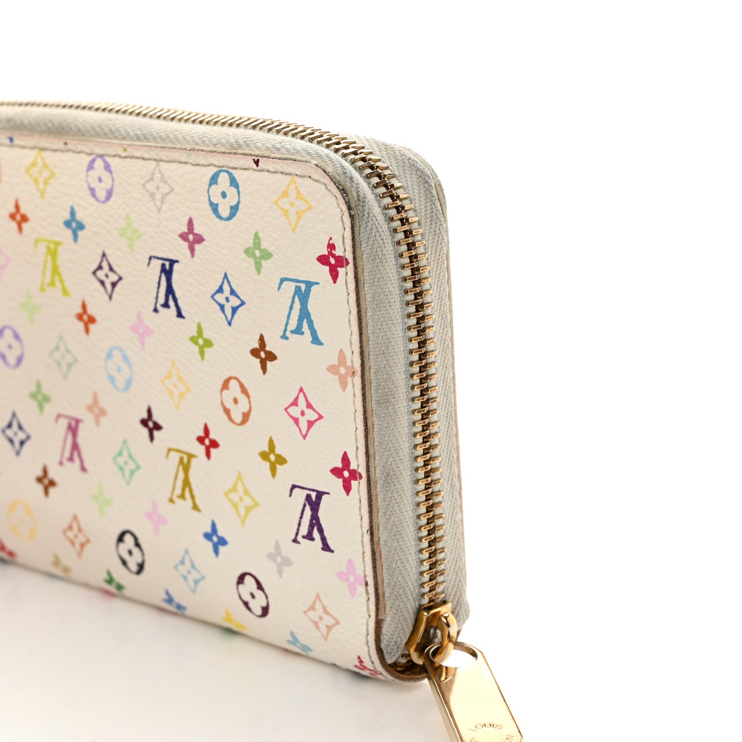 Monogram Multicolor Zippy Wallet White Litchi