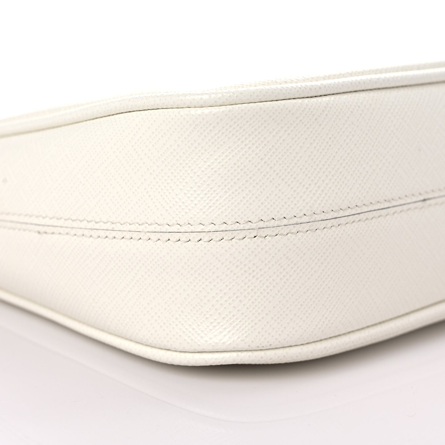 Saffiano Lux Mini Re-Edition Shoulder Bag White
